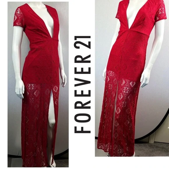 Forever 21 | Dresses | Nwt Forever 2 Perfectly Sexy Extreme Low Cut Red Hot Vamp Lace Dress | Poshmark Forever 21 | Dresses | Nwt Forever 2 Perfectly Sexy Extreme Low Cut Red Hot Vamp Lace Dress | Poshmark